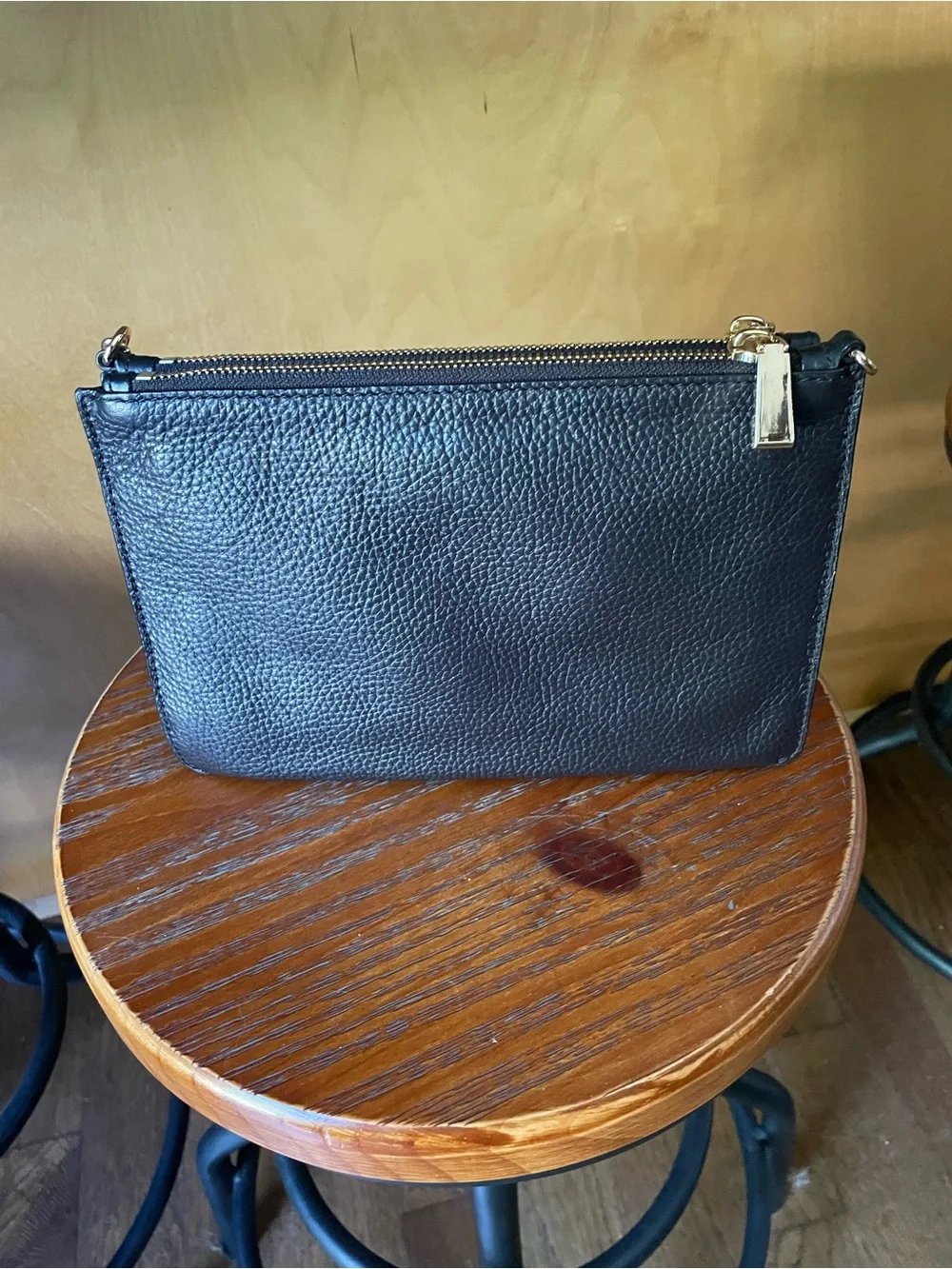 Michael Kors Black Pebbled Leather Clutch